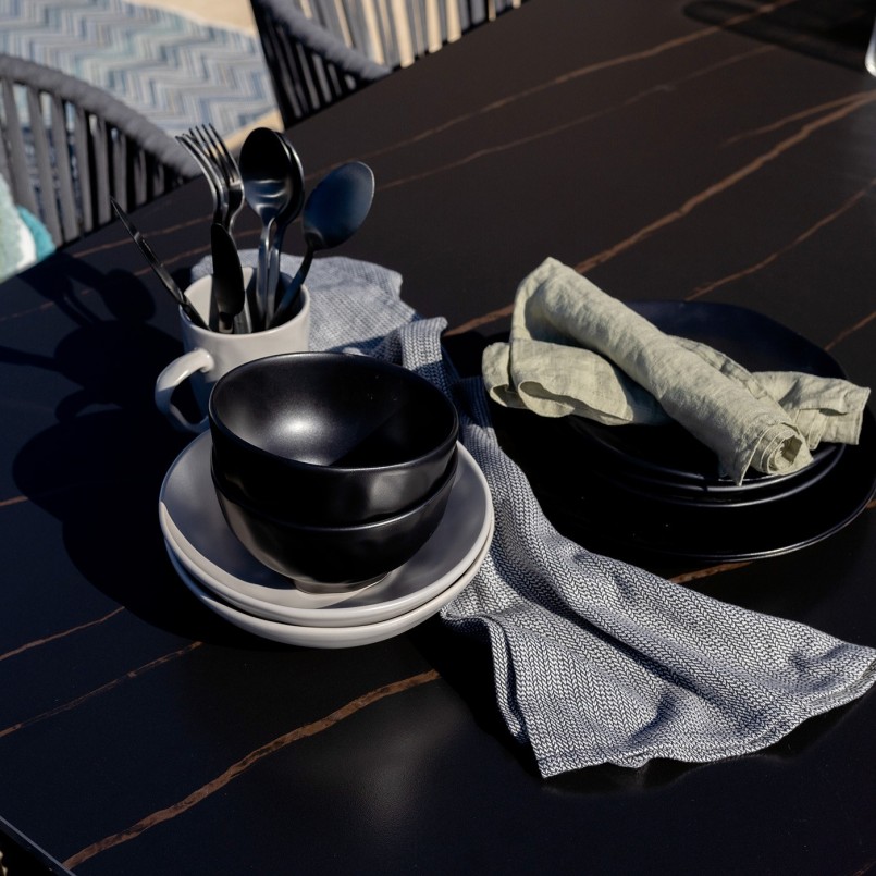 Black steel cutlery - Gloria - Kare Design