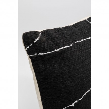 Coussin Opaco Net noir et blanc Kare Design