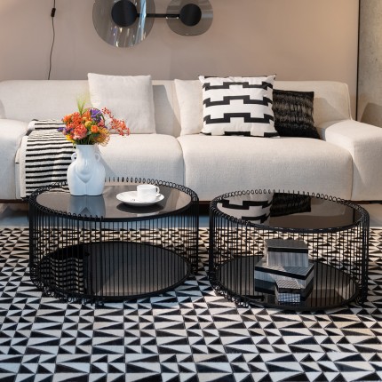 Tapis Zigzag 240x170cm noir et blanc Kare Design