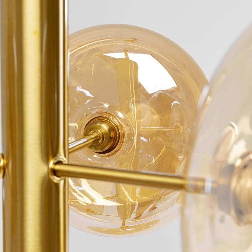 Retro golden steel and glass suspension - Headlight - Kare Design