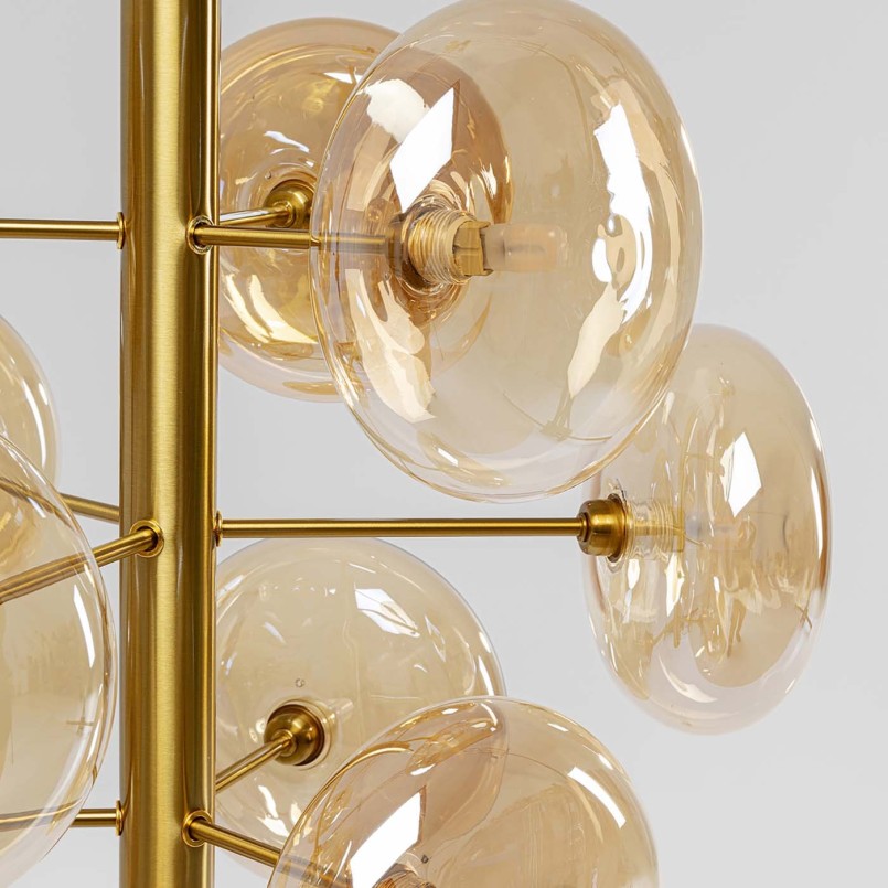 Retro golden steel and glass suspension - Headlight - Kare Design