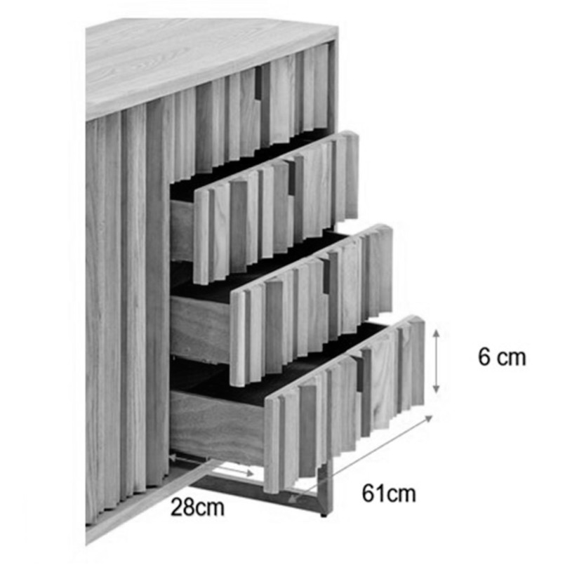Ash sideboard - Concertina - Kare Design