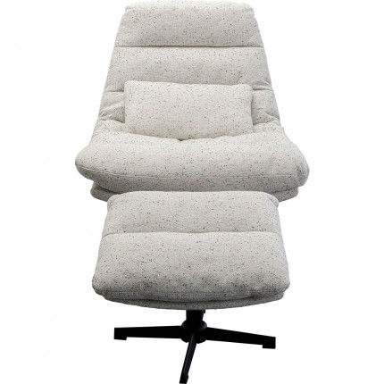 Fauteuil pivotant et repose-pieds Columbia Kare Design