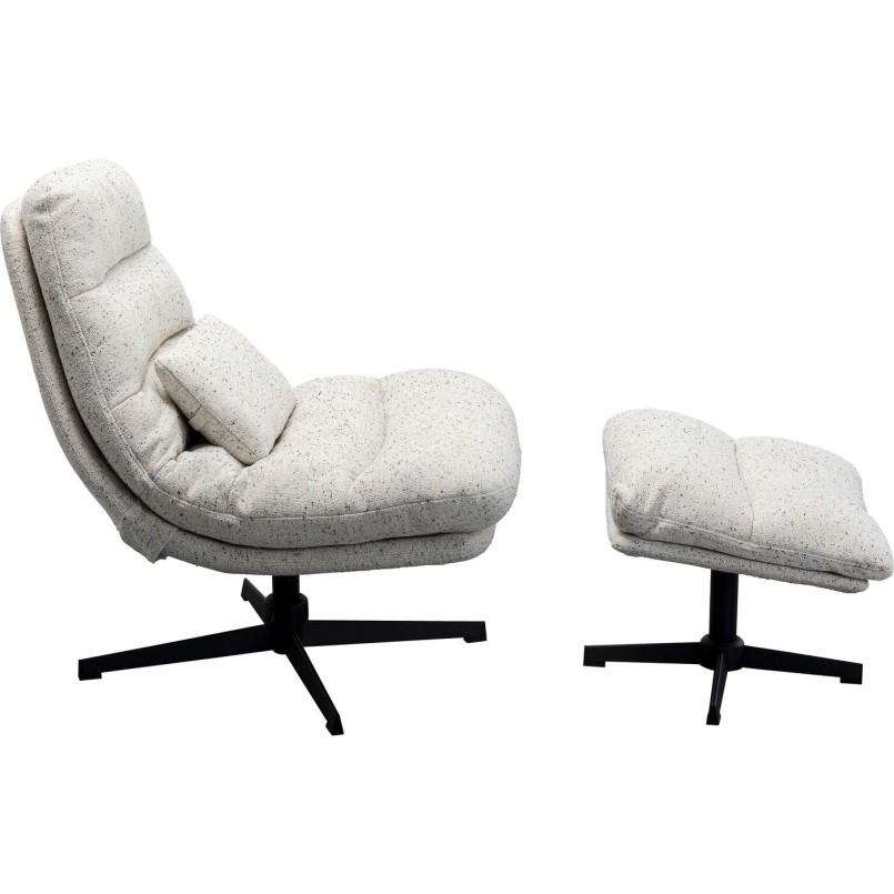 Fauteuil pivotant + repose-pieds Columbia
