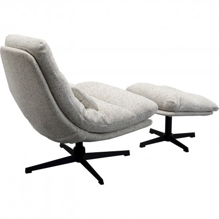 Fauteuil pivotant et repose-pieds Columbia Kare Design