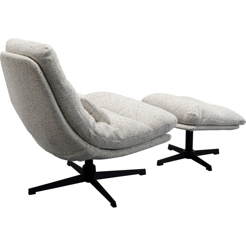 Fauteuil pivotant + repose-pieds Columbia