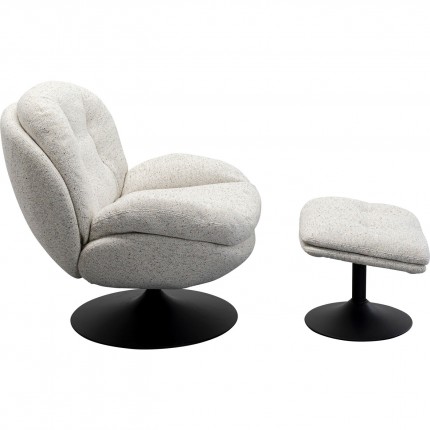 Fauteuil pivotant et repose-pieds Stanford Kare Design