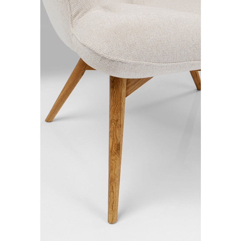 Fauteuil scandinave en tissu crème - Vicky - Kare Design