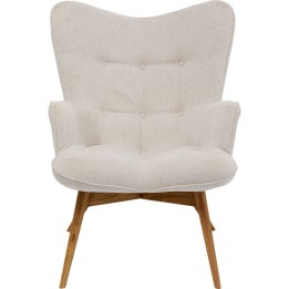 Fauteuil scandinave en tissu crème - Vicky - Kare Design