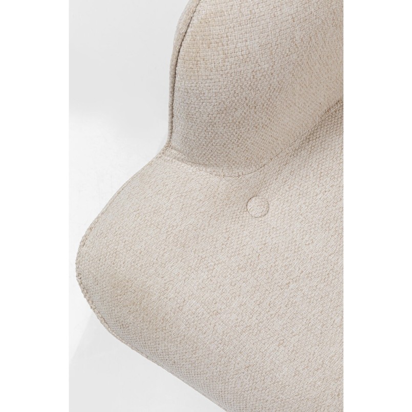 Fauteuil scandinave en tissu crème - Vicky - Kare Design