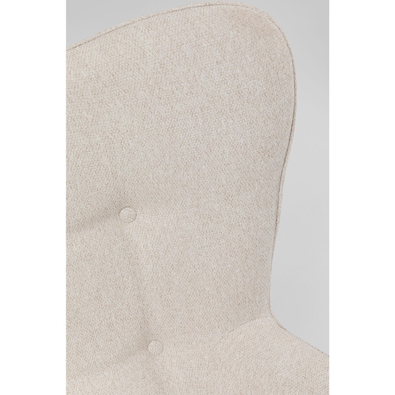Fauteuil scandinave en tissu crème - Vicky - Kare Design