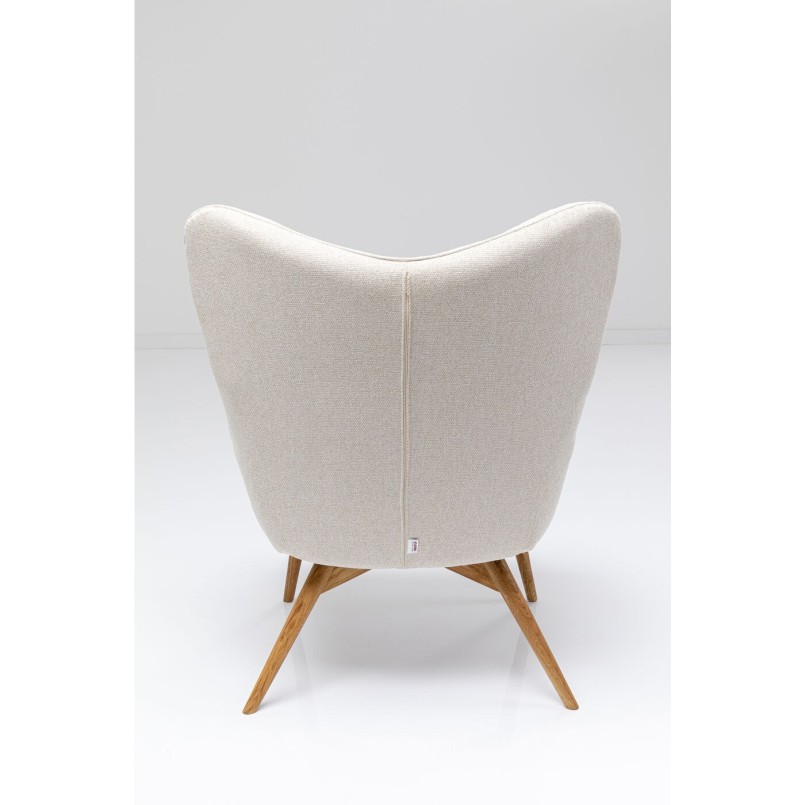 Fauteuil scandinave en tissu crème - Vicky - Kare Design