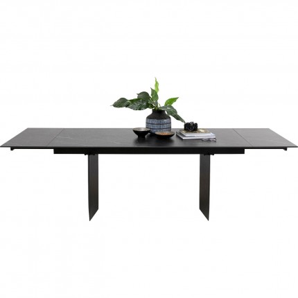 Table à rallonges Novel 180x90cm noire Kare Design