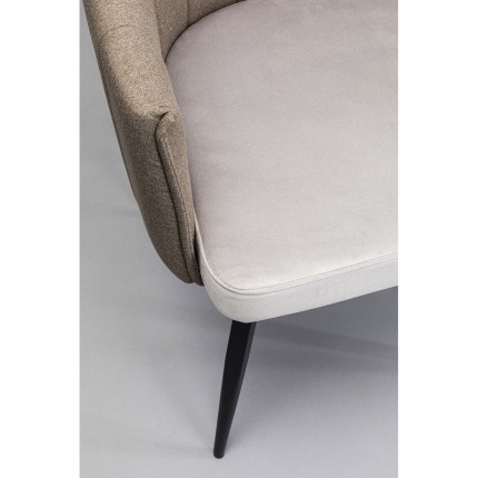 Chaise avec accoudoirs pivotante Merida grise Kare Design