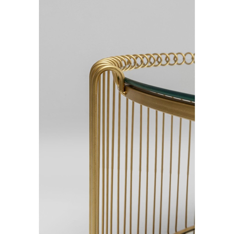 Tables basses miroir laiton - Wire Double - Kare Design