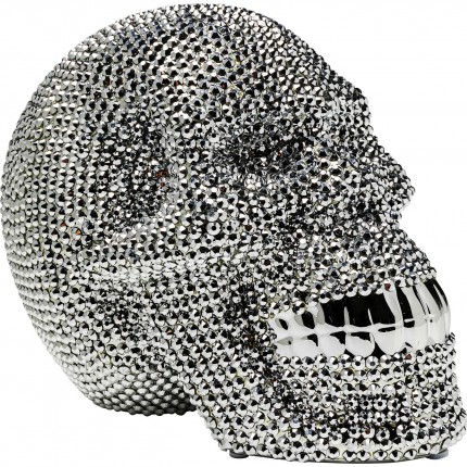 Tirelire Skull Crystal argentée Kare Design