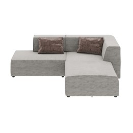 Canapé d'angle Infinity Boston droite gris 237cm Kare Design