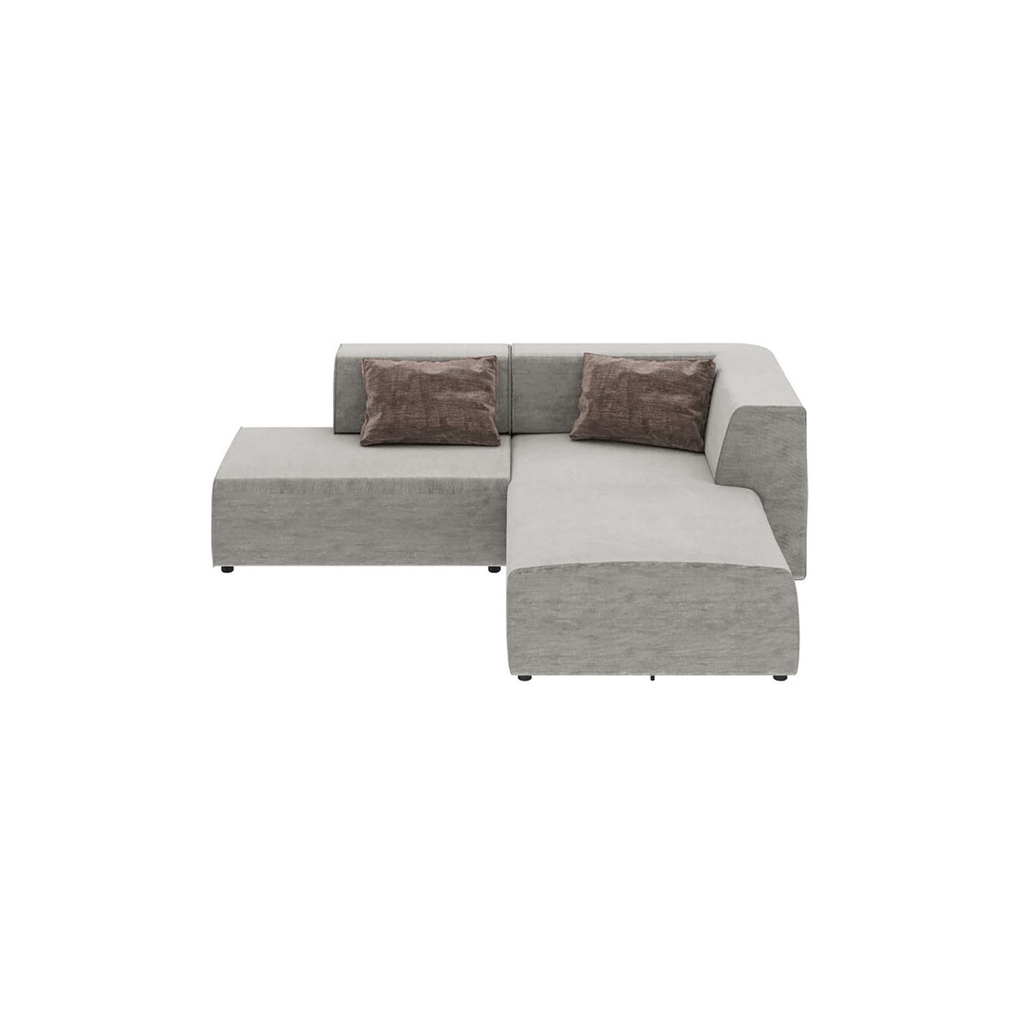 Canapé d'angle Infinity Boston droite gris 237cm Kare Design