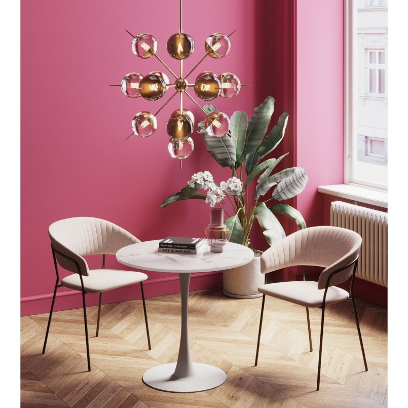 Marble effect white table - Schickeria - Kare Design