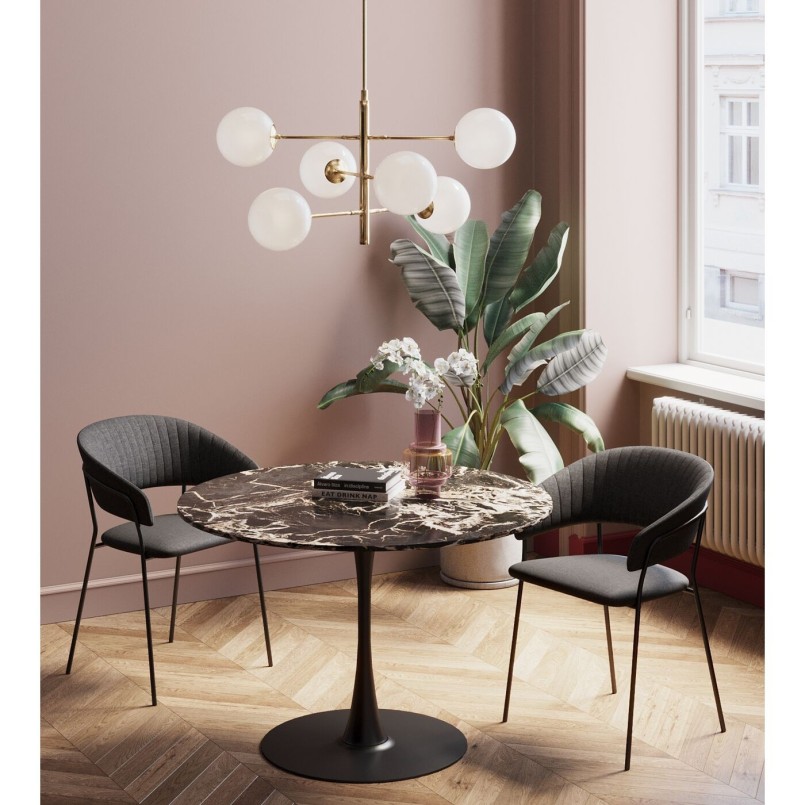 Table effet marbre noir - Schickeria - Kare Design
