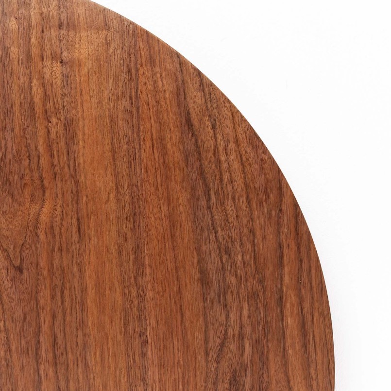 Walnut colored table with black base - Schickeria - Kare Design