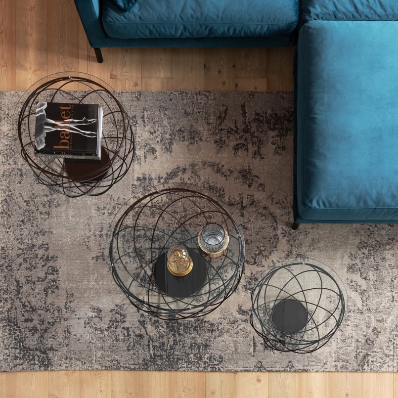 Tapis Carré Kelim Pop gris 240x170 Kare Design