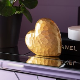 Heart decoration in golden polyresin - Kare Design