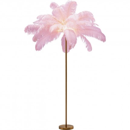 Lampadaire plumes 165cm rose Kare Design