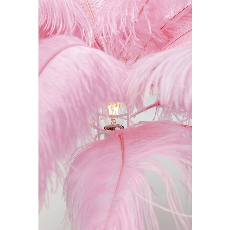 Pink feather floor lamp - Kare Design