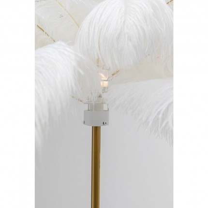 Lampadaire plumes 165cm blanc Kare Design