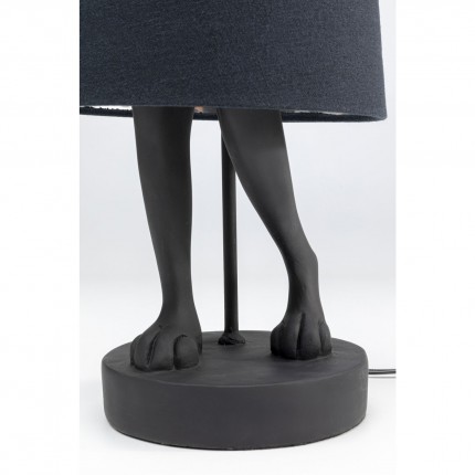 Lampe Animal lapin noir 68cm argenté Kare Design