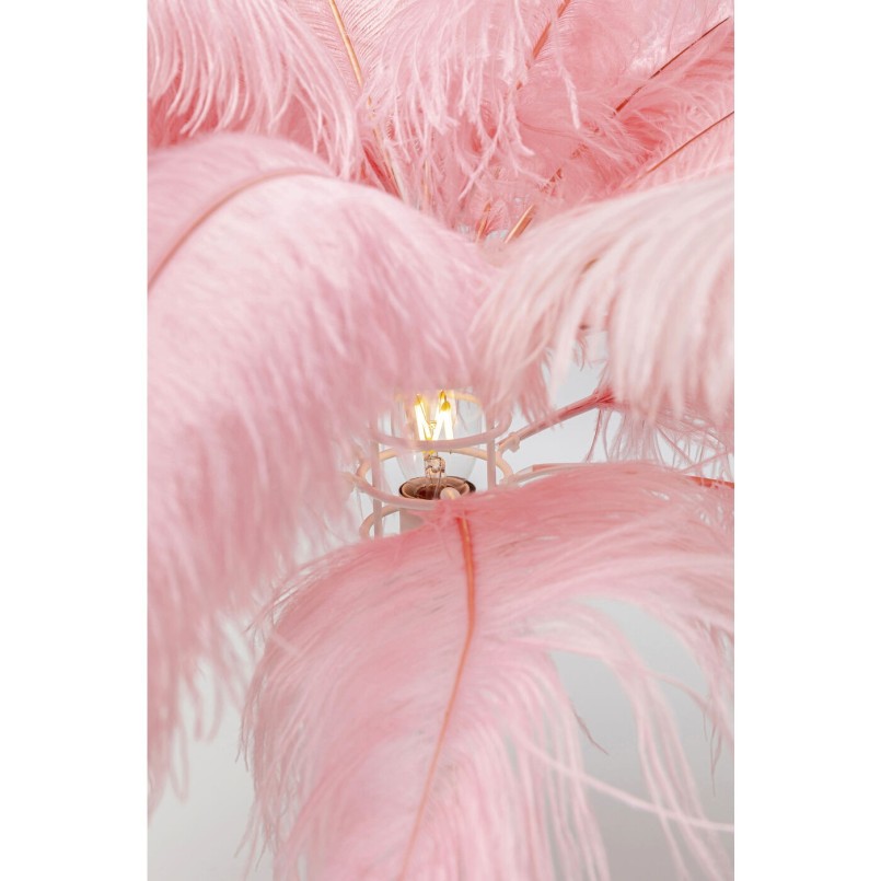 Pink feather table lamp - Kare Design