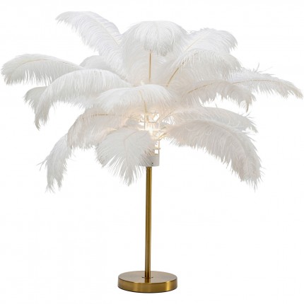 Lampe plumes blanches Kare Design