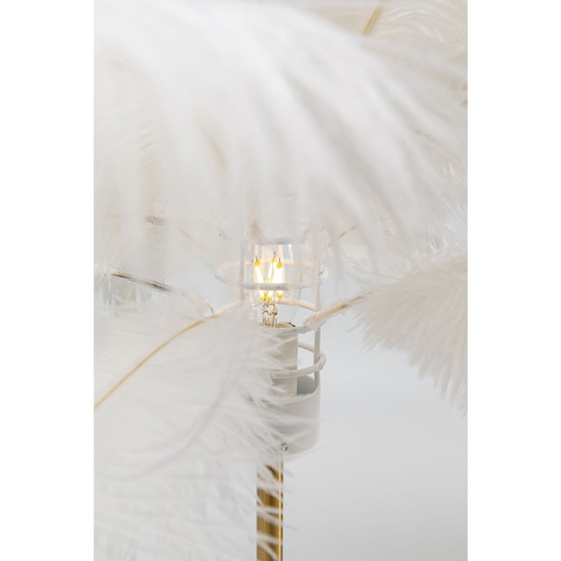 White feather table lamp 60cm Kare Design