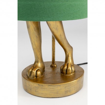 Lampe Animal lapin dorée et verte 68cm Kare Design