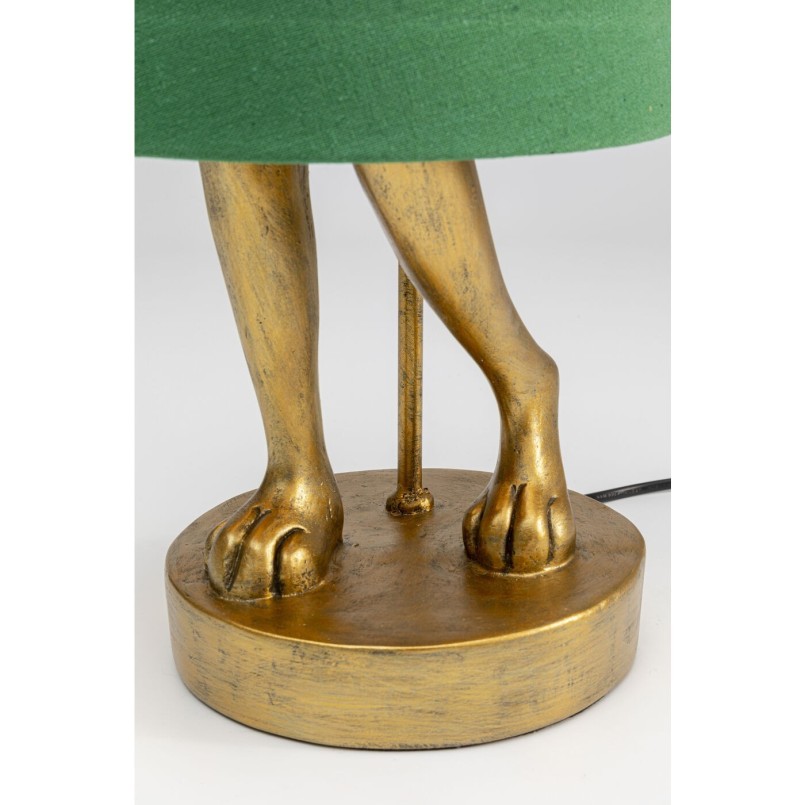 Lampe Animal lapin dorée et verte Kare Design