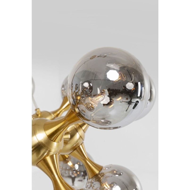 Modern glass and gold steel suspension - Atomic Balls - Kare Design