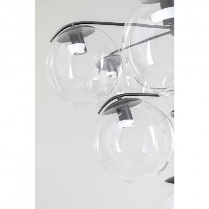 Suspension Lasmina 10 globes noire Kare Design