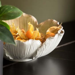 Coupe fleur dorée et blanche - Kare Design