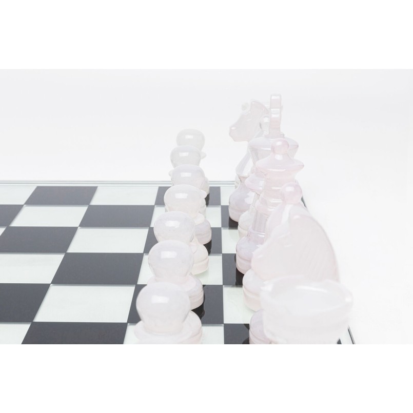 Black and white transparent chess set - Kare Design