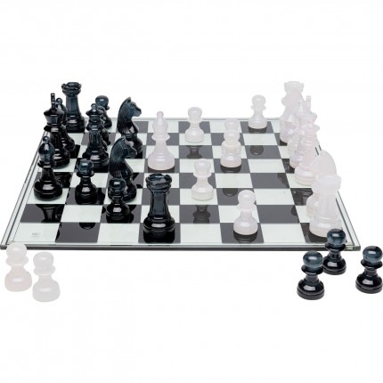 Jeu d'échecs transparent 60x60cm Kare Design