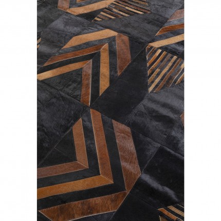 Tapis Puzzle 240x170cm noir et brun Kare Design