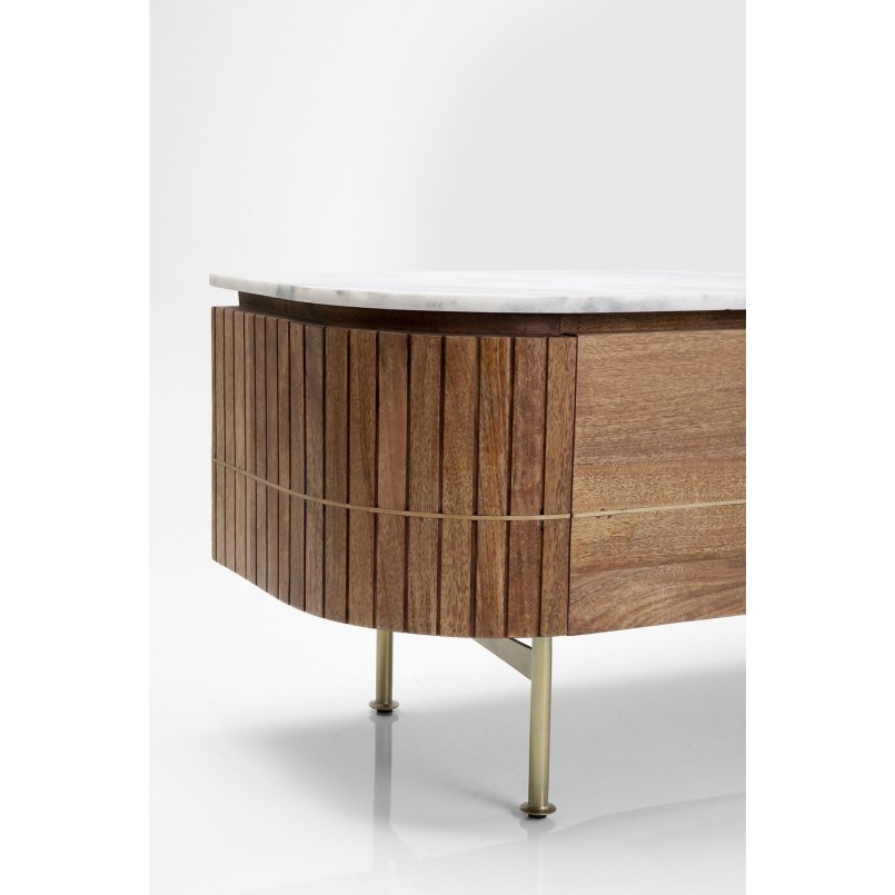 Wooden TV stand with marble top - Grace - Kare Design