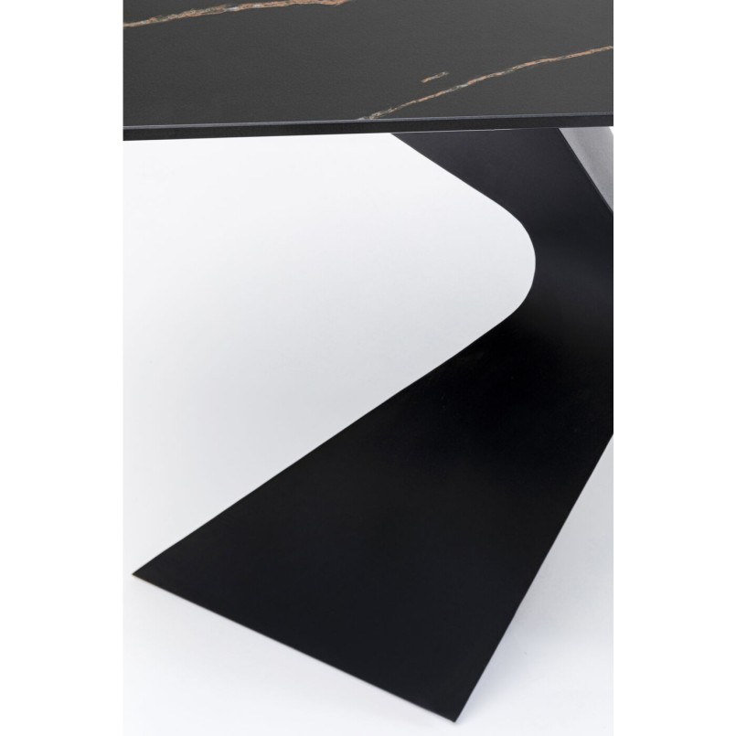 Mineral marble and black steel console - Gloria - Kare Design
