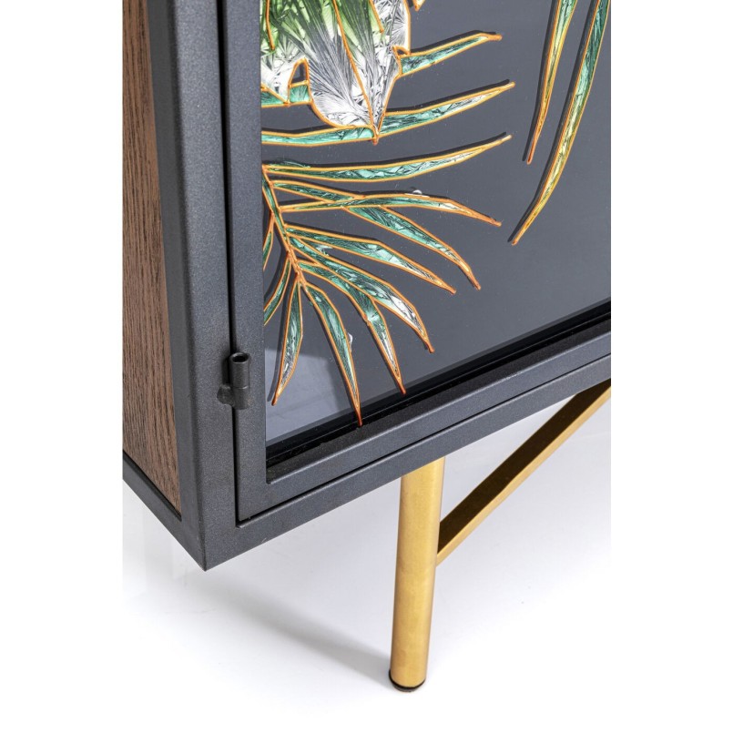 Glass door sideboard with tropical leaves - Jungle - Kare Design