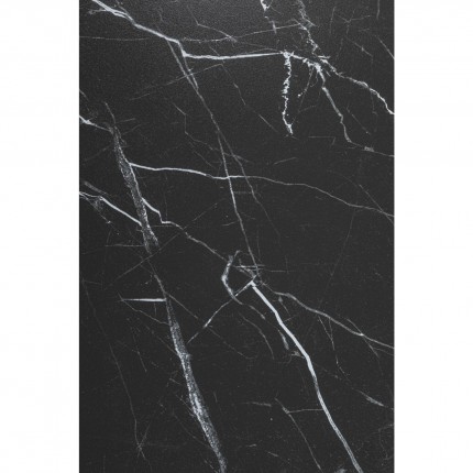 Table basse effet marbre noir double 86cm Kare Design