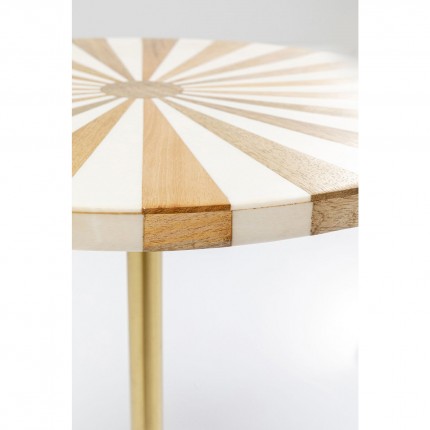 Table d'appoint Domero Cirque 40cm blanche et dorée Kare Design