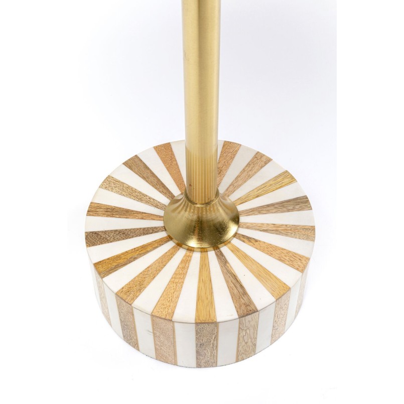 Round white and gold side table - Domero Cirque - Kare Design