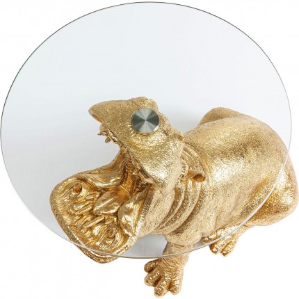 Table d'appoint hippopotame doré Kare Design