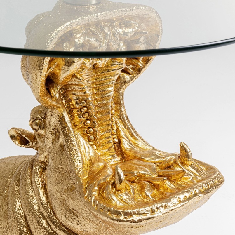 Golden hippopotamus side table - Kare Design